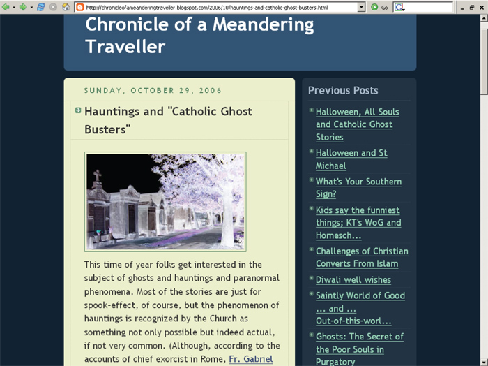 Hauntings and Catholic Ghost Busters